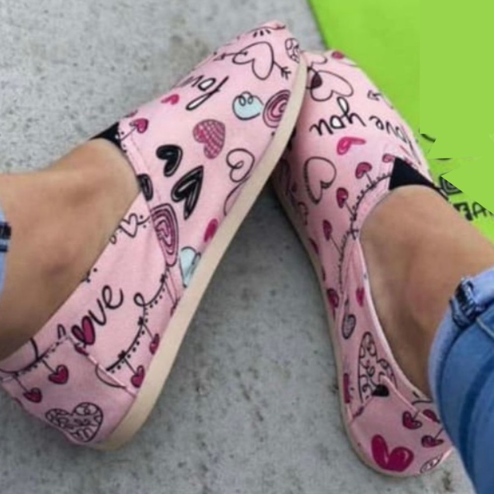 Summer Ladies Classic Shoes Pink Love